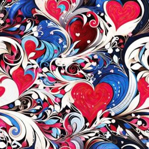 Abstract Digital Hearts