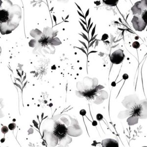 Black and White Flowers