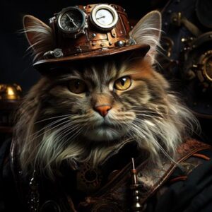 Steampunk Cat 007