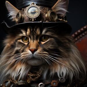 Steampunk Cat 009
