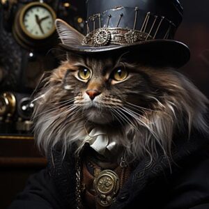 Steampunk Cat 014