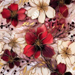 Alcohol Ink Flower Medley 013