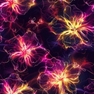 Neon Translucent Flowers 003