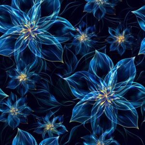 Neon Translucent Flowers 004