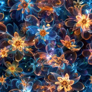 Neon Translucent Flowers 005