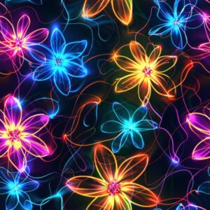 Neon Translucent Flowers 007