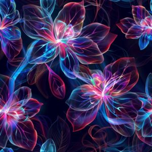 Neon Translucent Flowers 008