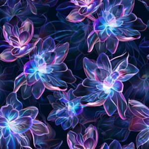 Neon Translucent Flowers 012