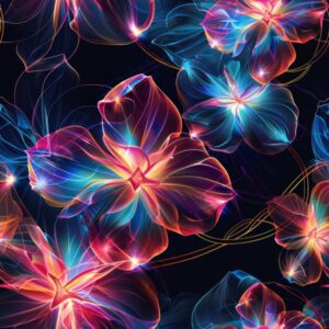 Neon Translucent Flowers 013