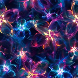 Neon Translucent Flowers 016