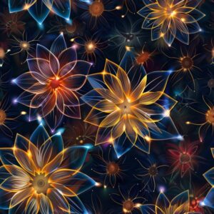 Neon Translucent Flowers 017