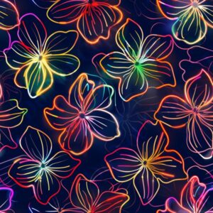 Neon Translucent Flowers 018