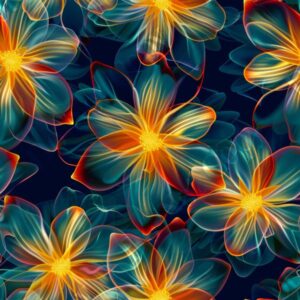 Neon Translucent Flowers 019
