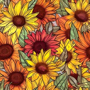 Vibrant Sunflower 008