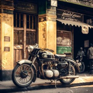 Retro Motorbike Town 004