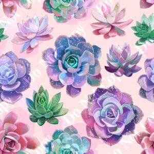 Glitter Pastel Succulent 003