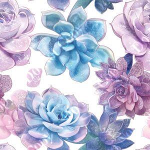 Glitter Pastel Succulent 004