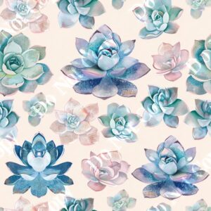 Glitter Pastel Succulent 005