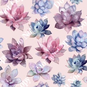 Glitter Pastel Succulent 006