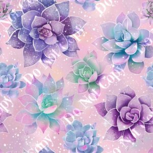 Glitter Pastel Succulent 009