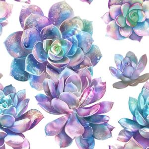 Glitter Pastel Succulent 011