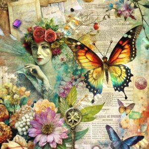 Vintage Floral Collage 003