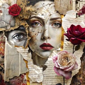 Vintage Floral Collage 004