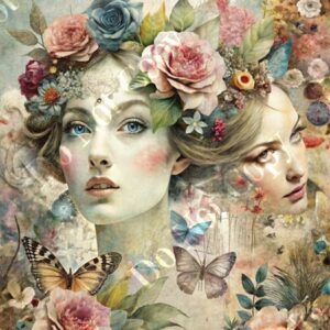 Vintage Floral Collage 015