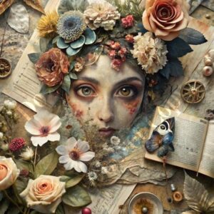 Vintage Floral Collage 019