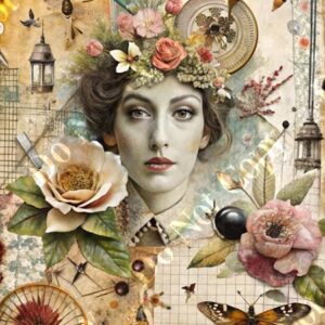 Vintage Floral Collage 020