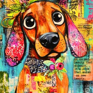 Whimsical Colourful Dogs 003