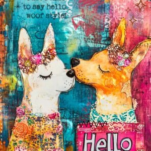 Whimsical Colourful Dogs 005