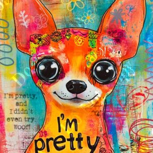 Whimsical Colourful Dogs 007