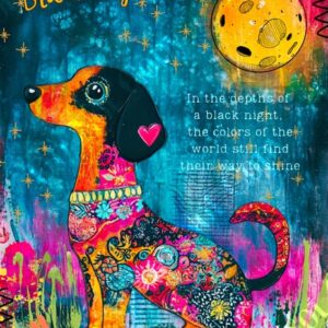 Whimsical Colourful Dogs 008