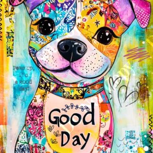 Whimsical Colourful Dogs 009